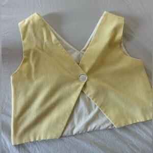 Vintage Butter Yellow button vest - Rare find